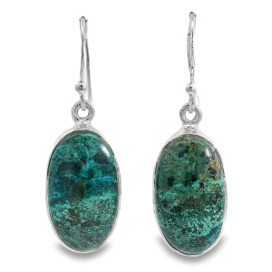 Cercei Argint cu tortita Chrysocolla Vedha