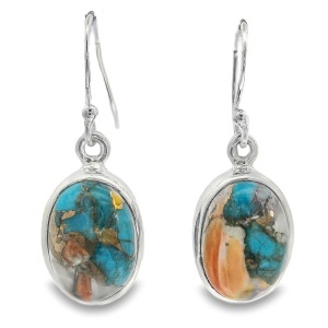 Cercei Argint cu tortita Turquoise Oyster Darsha