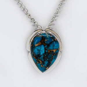 Colier Argint Blue Copper Turquoise Charumati - Img 2