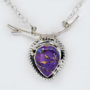 Colier Argint Purple Copper Turquoise Manali - Img 2