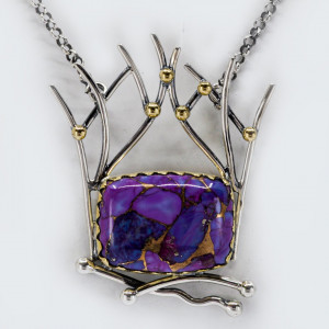 Colier Argint Purple Copper Turquoise Sabitri - Img 2