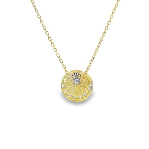 Colier Argint suflat Aur 585 Zirconia Heloise