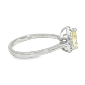 Inel Argint Cubic Zirconia Galben Lina - Img 2