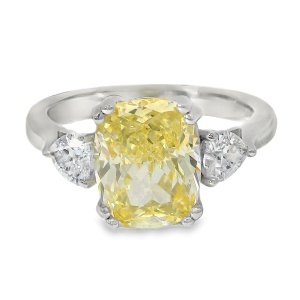 Inel Argint Cubic Zirconia Galben-Sampanie Bionda
