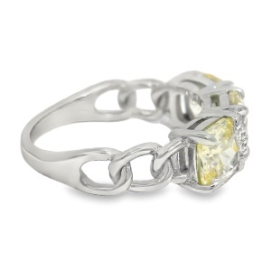 Inel Argint Cubic Zirconia Sampanie Lucienne - Img 2