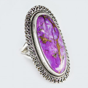 Inel Argint Purple Copper Turquoise Ilesh - Img 2