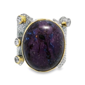 Inel Argint Purple Copper Turquoise Saligao