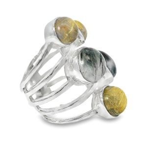 Inel Argint Quartz Rutilat Kalyani - Img 2