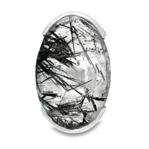 Inel Argint Quartz Rutilat Negru Berhampore