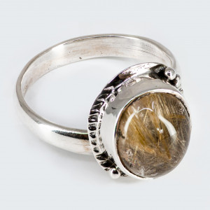 Inel Argint Quartz Rutilat Sajili - Img 2
