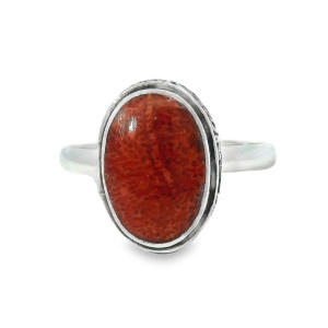 Inel Argint realizat manual Coral Samiyah