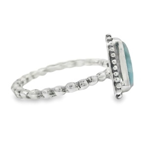 Inel Argint realizat manual Larimar Afni - Img 2