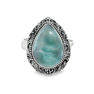 Inel Argint realizat manual Larimar Gemi