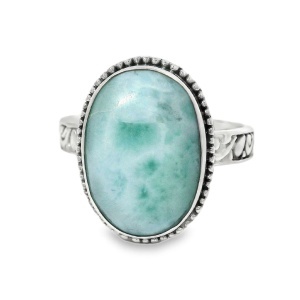 Inel Argint realizat manual Larimar Sari