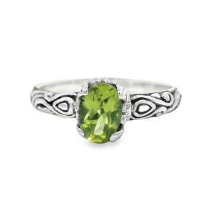 Inel Argint realizat manual Peridot Cantika