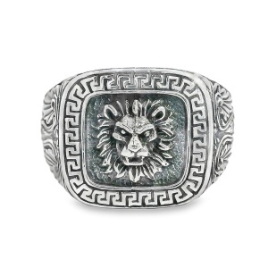Inel Argint Sigiliu Lion