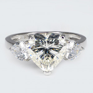 Inel Argint Zirconia Regine Alb Cald