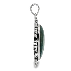 Pandantiv Argint Realizat Manual Turquoise Tibetan Hasvika - Img 2