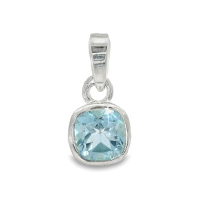 Pandantiv Argint Topaz Albastru Hinni