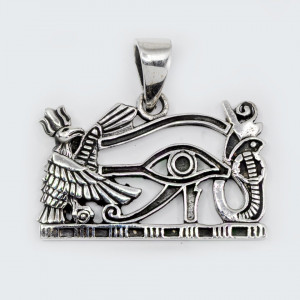 Pandantiv argint unisex Egyptian Eye of Horus