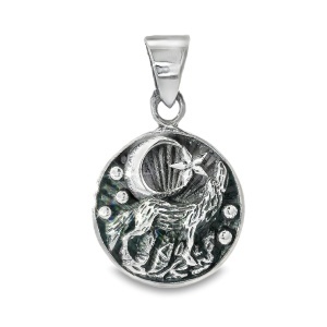 Pandantiv Argint Unisex Howling Wolf