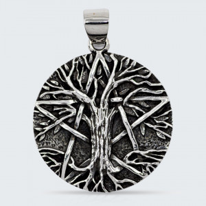 Pandantiv argint unisex Tree of Life Pentagrama