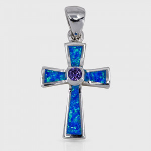 Pandantiv Opal Amethyst Faith