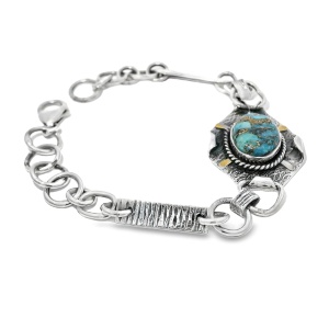 Bratara Argint Blue Copper Turquoise Thrissur - Img 2