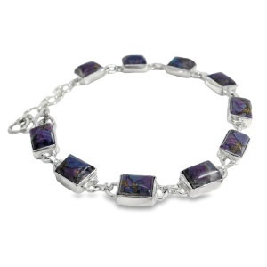 Bratara Argint Purple Copper Turquoise Amondini - Img 2
