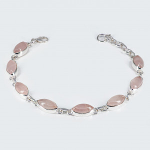 Bratara Argint Quartz Roz Nadeeka