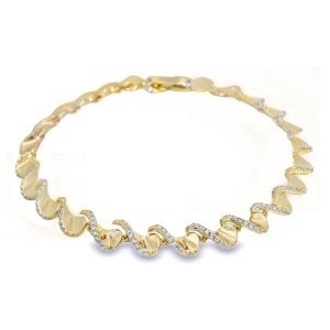 Bratara Argint suflat Aur 585 Cubic Zirconia Maryam
