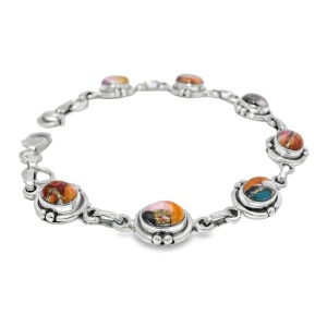 Bratara Argint Turquoise Oyster Roz Didwani - Img 2