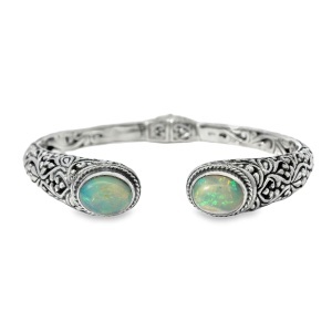 Bratara Fixa Argint realizata manual Opal Etiopian Kirana
