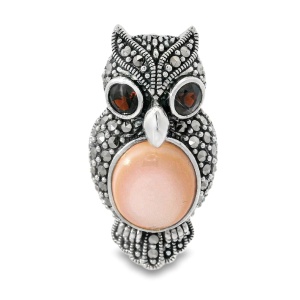 Brosa-Pandantiv Argint Marcasite Adele Pink