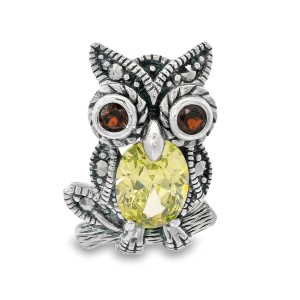Brosa-Pandantiv Argint Marcasite Alarice Light Yellow