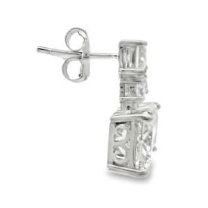 Cercei Argint cu sistem de inchidere cu surub Cubic Zirconia - Img 2