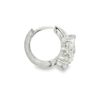 Cercei Argint cu sistem de inchidere tip huggies Cubic Zirconia Isabeau - Img 2