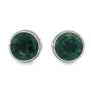 Cercei Argint cu surub realizati manual Quartz Verde Ningrat