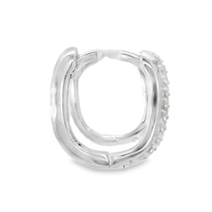 Cercei Argint Huggies Zirconia Olivette - Img 2