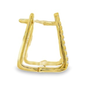 Cercei Argint suflat Aur 585 cu inchidere englezeasca Zirconia Margaux - Img 2