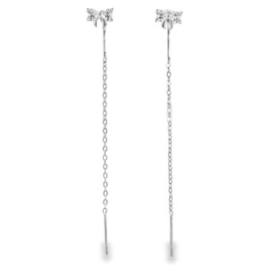 Cercei lungi din Argint Cubic Zirconia Elodie