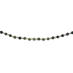 Colier Argint Granat Verde Rosnai - Img 2