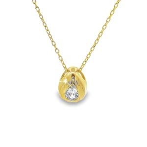 Colier Argint suflat Aur 585 Zirconia Flavie