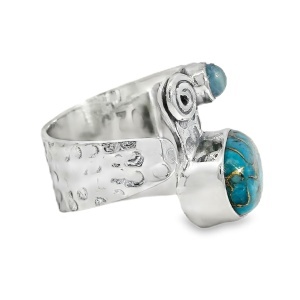 Inel Argint Blue Copper Turquoise Chalsia - Img 2