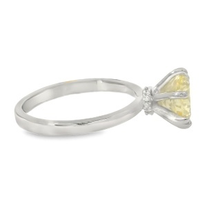 Inel Argint Cubic Zirconia Galben-Sampanie Ginetta - Img 2