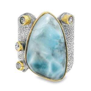 Inel Argint Larimar Saligaos
