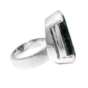 Inel Argint Quartz Rutilat Negru Raiganj - Img 2