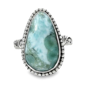 Inel Argint realizat manual Larimar Harman