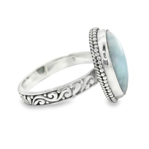 Inel Argint realizat manual Larimar Ikhlas - Img 2