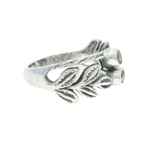 Inel Argint realizat manual Peridot Melisa - Img 2
